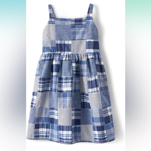 Gymboree Other - Blue madras print, sleeveless toddler girls dress from Gymboree